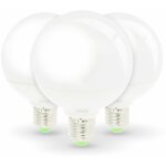 Lot de 3 ampoules led globe e27 12w eq 75w g95 temp�rature de couleur: blanc chaud 2700k