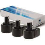 Lot de 3 batteries pour ryobi lcs - 180 scie circulaire 3000mah 18v