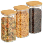 Lot de 3 bocaux de conservation avec couvercles 1500 ml