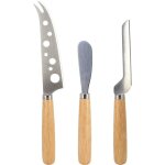 Lot de 3 couteaux � fromage avec manche en bois d'h�v�a