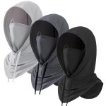Lot de 3 couvre - chefs, protection solaire, chapeaux anti - uv, masques int�graux respirants.