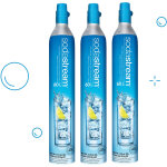 Sodastream - lot de 3 cylindres de recharge de gaz co2 60l pour machine  gazifier 3 x cylindre gaz
