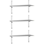 Lot de 3 �tag�res murales inox 1400 x 300 mm premium - goldinox