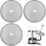 Lot de 3 filtre de remplacement de presse fran�aise filtre de presse � caf� 4 pouces maille r�utilisable ...