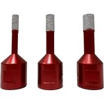 Lot de 3 forets diamant�s soud�s sous vide de 6 mm / 8 mm / 10 mm avec filetage m14 pour per�age � sec ...