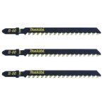 Lot de 3 lames de scie sauteuse makita b - 06890 pour epoxy, plaque de pltre, fibrociment et mdf