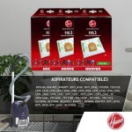 Lot de 3 paquets de 4 sacs h63 microfibres pour aspirateurs hoover 35602585