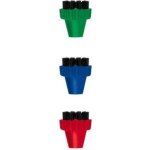 Lot de 3 petits brosses en nylon pour nettoyeur vapeur polti paeu0296