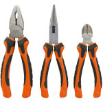 Lot de 3 pinces universelle, coupante � bec & coupante diagonale