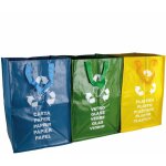 Linxor - lot de 3 sacs de tri réutilisables pour recyclage des déchets - 130 l Linxor - lot de 3 sacs de tri réutilisables pour recyclage des déchets - 130 l