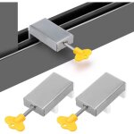 Lot de 3 serrures de baie coulissantes en aluminium avec cl�, bloc de porte coulissante antivol de s�curit� ...