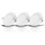 Lot de 3 spots encastrables sp�ciaux salle de bain ip44, prot�g�s contre les projections d'eau, ultra ...
