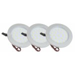 Lot de 3 spots encastrables led 2w ? blanc 4000k ? interrupteur sensitif ? protection ip20 ? angle 120� ...