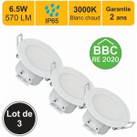 Lutece - arc - lot de 3 spots led encastrable bbc (rt2012 / re2020) ip65 - spécial salle de bain - 6. ... Lutece - arc - lot de 3 spots led encastrable bbc (rt2012 / re2020) ip65 - spécial salle de bain - 6. ...