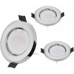 Lot de 3 spots led encastrables super plats avec module d'ampoule � intensit� variable 3 x 5 w, d�coupe ...