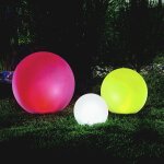 Lot de 3 x boule solaire multicolore 20, 30, 40 cm