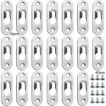 Lot de 30 crochets � trou de serrure unique pour accrocher des cadres photo, plaque de suspension en ...