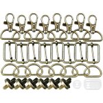 Lot de 30 mousqueton sac a main, pivotant snap crochets, boucle en m�tal tri - glide, boucle sac � dos, ...