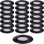 Lampesecoenergie ? lot de 30 spots encastrables fixes noir mat ? gu10 led 5w �quivalent 50w ? blanc froid ...