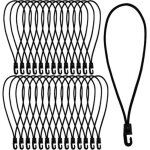 Lot de 30 tendeurs �lastiques avec crochets ? 25 cm ? multifonctionnels ? avec crochets ? noirs ? pour ...