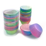Lot de 300 caissettes � cupcakes en papier d�grad� de couleurs, moules � muffins