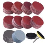 Lot de 303 disques abrasifs 50 mm 2' grain 40 - 2000 avec outil pivotant pour tampon de polissage abrasif ...