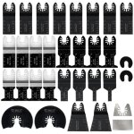 Lot de 31 lames de scie oscillante multi - outils, accessoire multi - outil oscillant, lames de scie ...