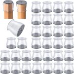 Lot de 32 prot�ge - pieds de chaise pour parquet, en feutre de silicone (dimensions : 30 � 46 mm)