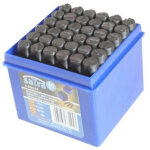 Lot de 36 poin�ons � frapper 10 mm ? pour estampage sur m�taux et cuir ? comprend 27 lettres et 9 chiffres ...