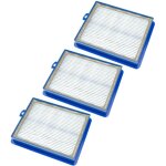 Lot de 3x filtres aspirateur (hepa, fibre de verre), compatible avec electrolux ergospace, excellio, ...