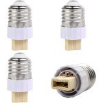 Lot de 4 adaptateurs de culot e27 vers g9 - blanc - pour convertir une lampe g9 vers une douille e27 ...