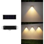 Lot de 4 appliques murales solaires d'ext�rieur, lampes solaires pour porche, spots d'ext�rieur, 1 �clairage ...