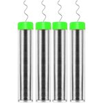 Lot de 4 bobines de soudure de 0, 8 mm, noyau de colophane sans plomb, soudure, flux, soudure pour la ...