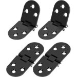 Lot de 4 charni�res pliantes noires � 180 degr�s - alliage de zinc antirouille noir - pour tables pliantes, ...