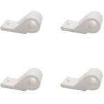Lot de 4 colliers d�port�s pour espagnolette de volet battant ? fixation tringle ? composite blanc ? ...