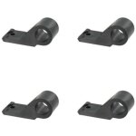 Lot de 4 colliers d�port�s pour espagnolette de volet battant ? fixation tringle ? composite noir ? compatible ...