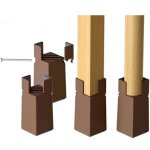 Lot de 4 coussinets de pied de lit, rehausseurs de lit r�glables 22 - 42 mm, rehausseurs de meubles 10 ...