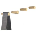 Lot de 4, crochets mural en laiton bross�, 40 mm x 15 mm, crochets porte - serviettes manteau dor�s pour ...
