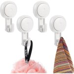 Lot de 4 crochet plastique ventouse mural charge 5kg sans per�age, r�utilisable rotation � 360 porte ...