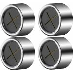 Lot de 4 crochets de salle de bain, ronds, adh�sifs pour torchons et essuie - mains, chrom�s de qualit� ...