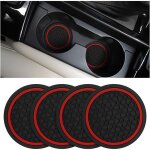 Lot de 4 dessous de verre antid�rapants pour porte - gobelets de voiture, 7 cm, pour porte - bouteilles, ...
