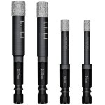 Lot de 4 forets m�ches diamant pour carrelage c�ramique gr�s c�rame tuiles verre pierre. m�ches diamant�es ...