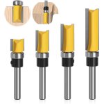 Lot de 4 fraises pour d�fonceuses 8mm, fraise metal defonceuse a bois, pour le bois massif, outil de ...