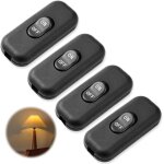 Lot de 4 interrupteur bipolaire, 6a 250v interrupteur lampe de chevet