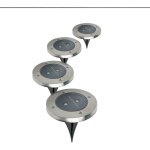 Lot de 4 lampes led solaire pour jardin - noir - astuceo Lot de 4 lampes led solaire pour jardin - noir - astuceo