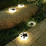 Lot de 4 lampes solaires d'ext�rieur en forme de patte d'ours, imperm�ables, d�coratives pour jardin, ...