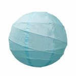 Lot de 4 lampions rond en papier de couleur bleu de 40 cm de diamtre