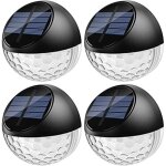 Lot de 4 led lampes solaire applique murale ext�rieur ip65 �tanche �clairage d�corative lumi�re blanc ...