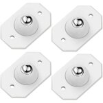 Lot de 4 mini roulettes pivotantes autocollantes en acier inoxydable ulisem, mini roulettes silencieuses ...