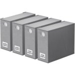 Lot de 4 organiseurs de draps pliables avec fen�tre, gris